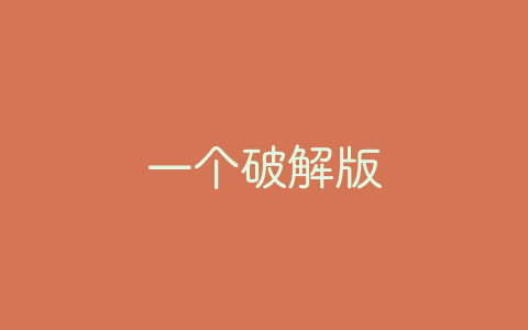 一个破解版-软软软件库